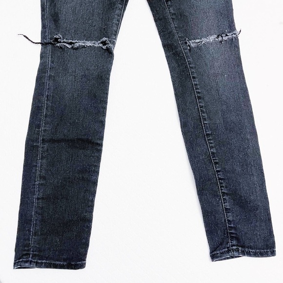 True Religion Basic Legging Ripped Knee Black DIBD Quest SZ28 - Picture 4 of 7